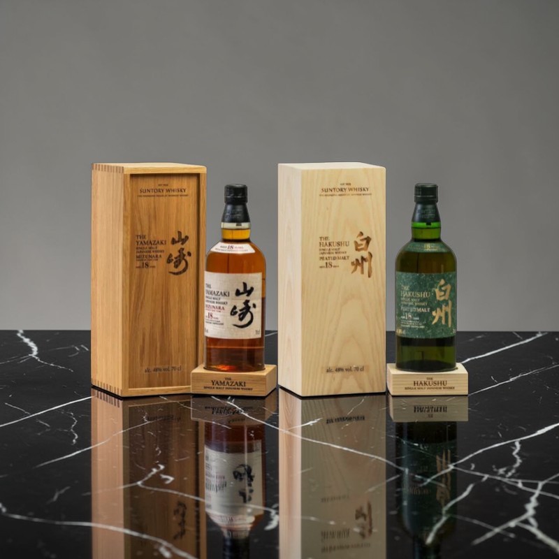 山崎18年水楢桶 + 白州18年泥煤